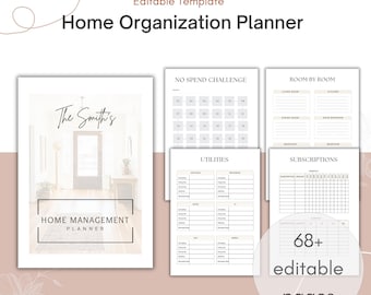Household Planner, Home planner, house management planner, home organizer, home organizing template, life organization planner