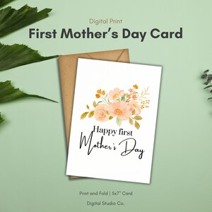 Erste Muttertagskarte, druckbare Karten, druckbare erste Muttertagskarte, erste Muttertagsgeschenk, erste Mal Mama, Geschenk für Mama
