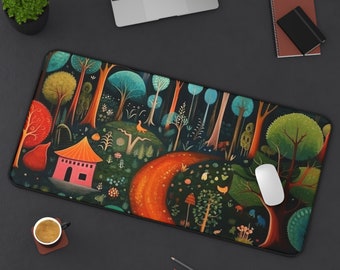 Desk Mat, cottage core office decoration, green desk mat, desk protector, office gift, gaming mat, coworker gift, office decoration gift