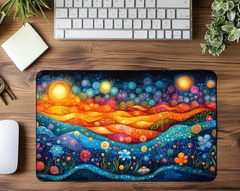 Desk mat aesthetic, Co Worker Gift, Girl Gift, Desk protection pad, Office decor, Pretty Office Keyboard Mat, Gaming Mat, Gift for friend