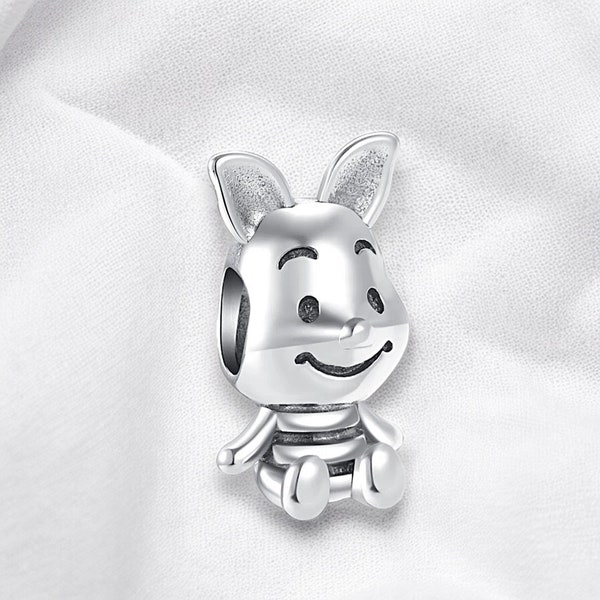 Ferkel, Schweinchen, Schwein, Sau, Haustier Charm Sammelband Anhänger aus 925 Sterling Silber