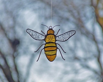 Reclaimed Glass Honeybee, Unique Wedding Gift