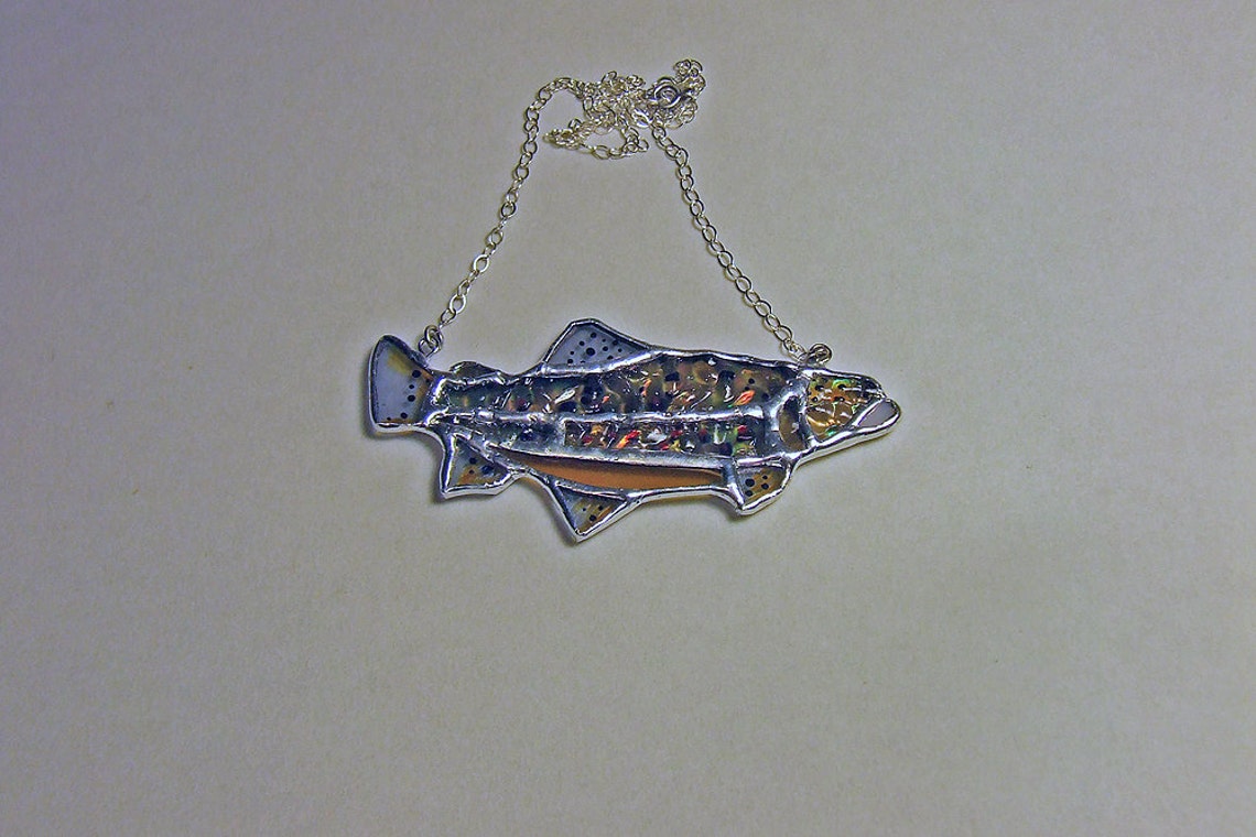 Statement Necklace Brook Trout From the Two Hearted River in Etsy