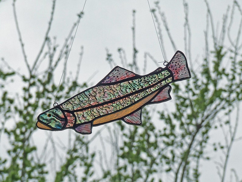 Stained Glass Trout Cutthroat Trout Idaho State Fish Sun Catcher