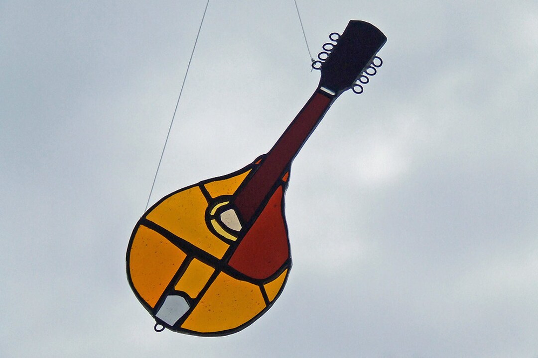 Art Glass Mandolin 1914 Gibson A3 Stained Glass Mandolin Glass Mandolin