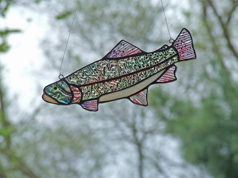 Stained Glass Trout Cutthroat Trout Idaho State Fish Sun Catcher