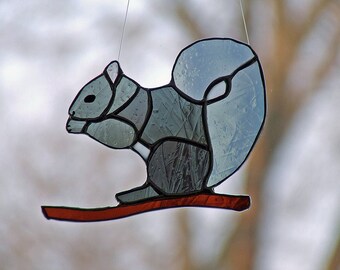 Art Glass Squirrel, Nature Inspired Gift