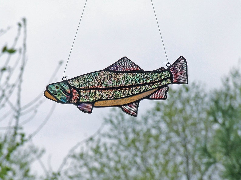 Stained Glass Trout Cutthroat Trout Idaho State Fish Sun Catcher