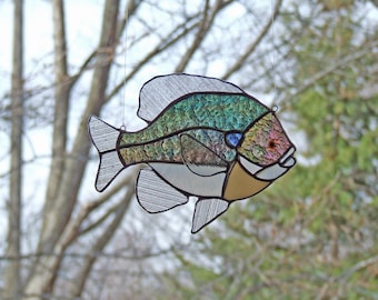 Stained Glass Bluegill Sunfish, Father's Day Gift, Man Cave Gift, Outdoor Nature Gift