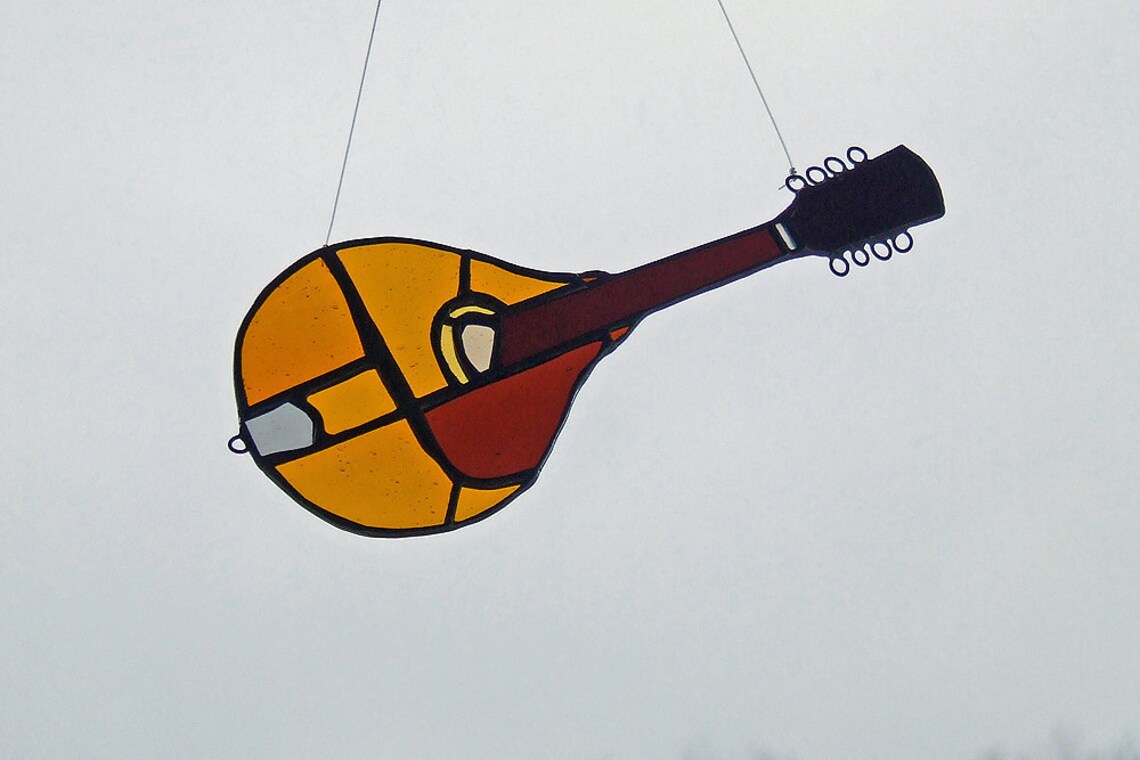 Art Glass Mandolin 1914 Gibson A3 Stained Glass Mandolin Etsy
