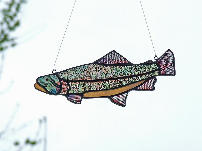 Stained Glass Trout Cutthroat Trout Idaho State Fish Sun Catcher