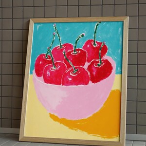 Cherry Still Life Art Print: Kitchen & Living Room Wall Decor (Digital Download)