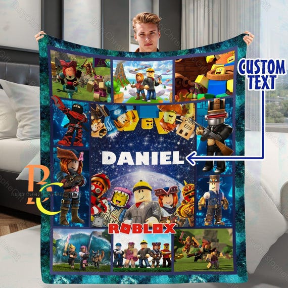 Roblox Blanket Roblox Fleece Blanket Custom Name Blanket Roblox Comforter Blanket Roblox Soft Blanket Roblox Gift Gift For Gamer