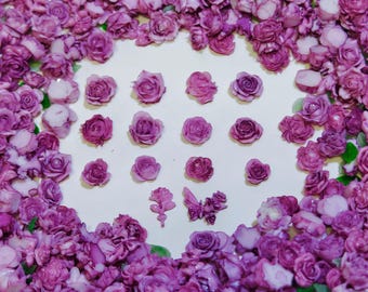 Mixed Nail Charms Luminous Resin Flowers with Leaves for Nail Art DIY Handcraft and More