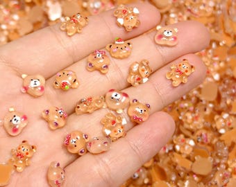 Mini Bears Resin Nail Charms for Nail Arts, DIY, Jewery Making and More