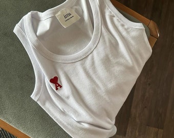 Women’s Tank Top Basic White Cotton