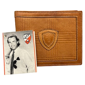 Tonino Lamborghini Portemonnaie Leder Geldbörse 11x9cm Braun Made in Italy Retro