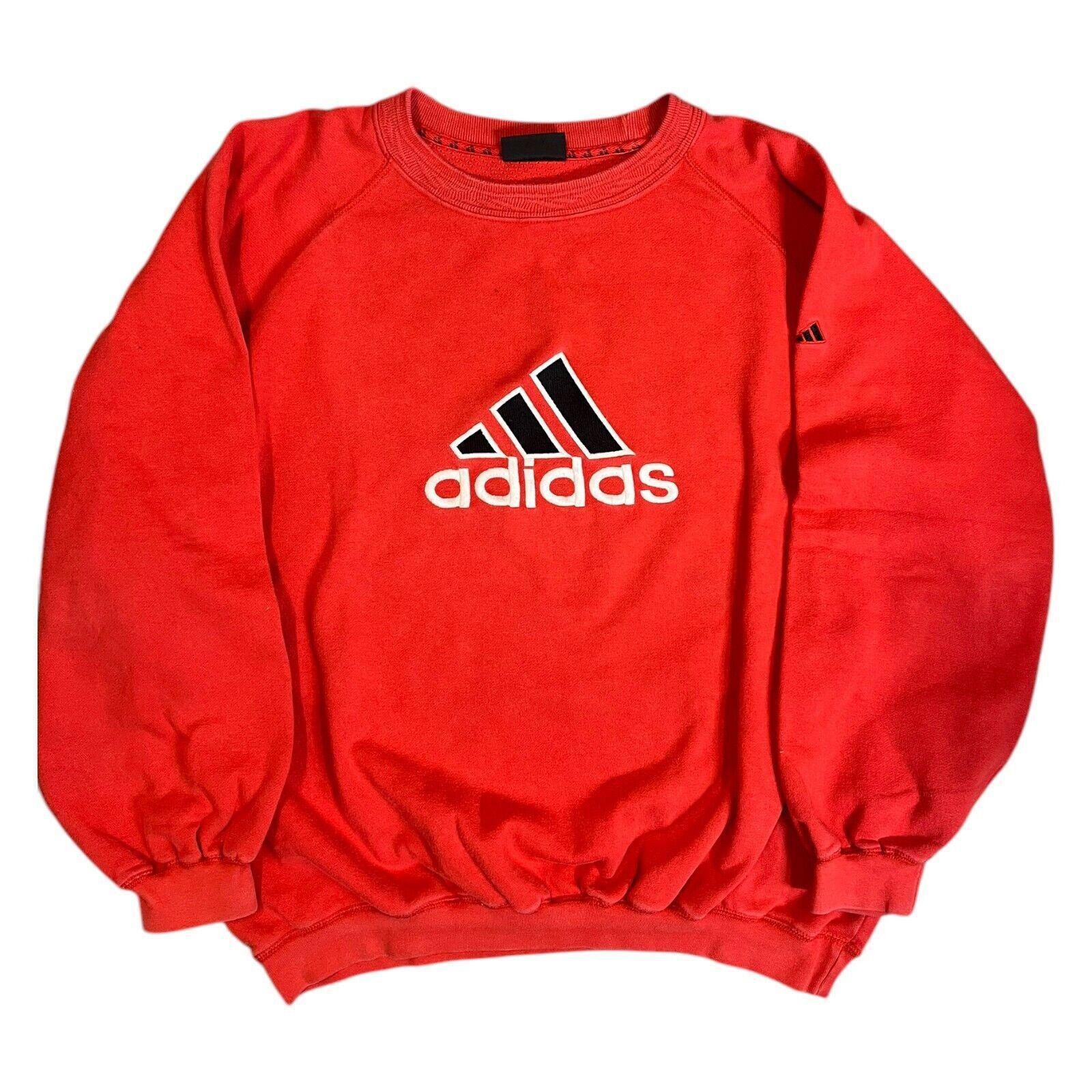 Roter Pullover Adidas Weinrot Pullover Vintage Adidas Pullover