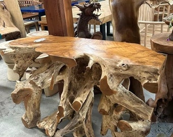 Teak root console tables - best prices - Indonesia Wooden tables - ships from Florida