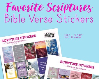 Scriptures Stickers, Bible Verse Stickers, for, Bible Journaling, Christian Planner Stickers, Bible Planner Stickers, for Happy Planner