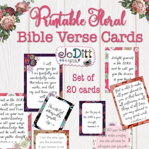 Bible Verse Cards, Project Life Cards/Printable Journaling Cards, Scripture Memory Cards/Christian Cards, Bible Journaling / Journal Cards