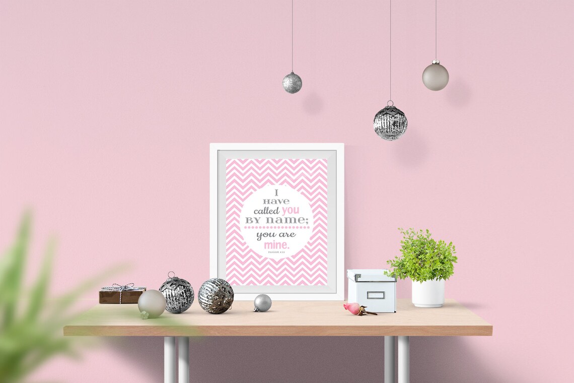 Baby Girl Nursery Decor Printable Wall Art, Scripture Wall Art, Nursery ...