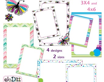 Rainbow Journal Cards Printable Scripture Memory Cards Project Life Inspired 3x4 4x6 printable Note Cards PDF & PNG, Digital Scrapbooking