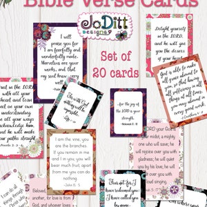 Bible Scripture Cards/Bible Verse Cards, Scripture Memory Cards/Bible Verse Printable, Bible Journaling, Christian Cards/Scripture Cards image 3