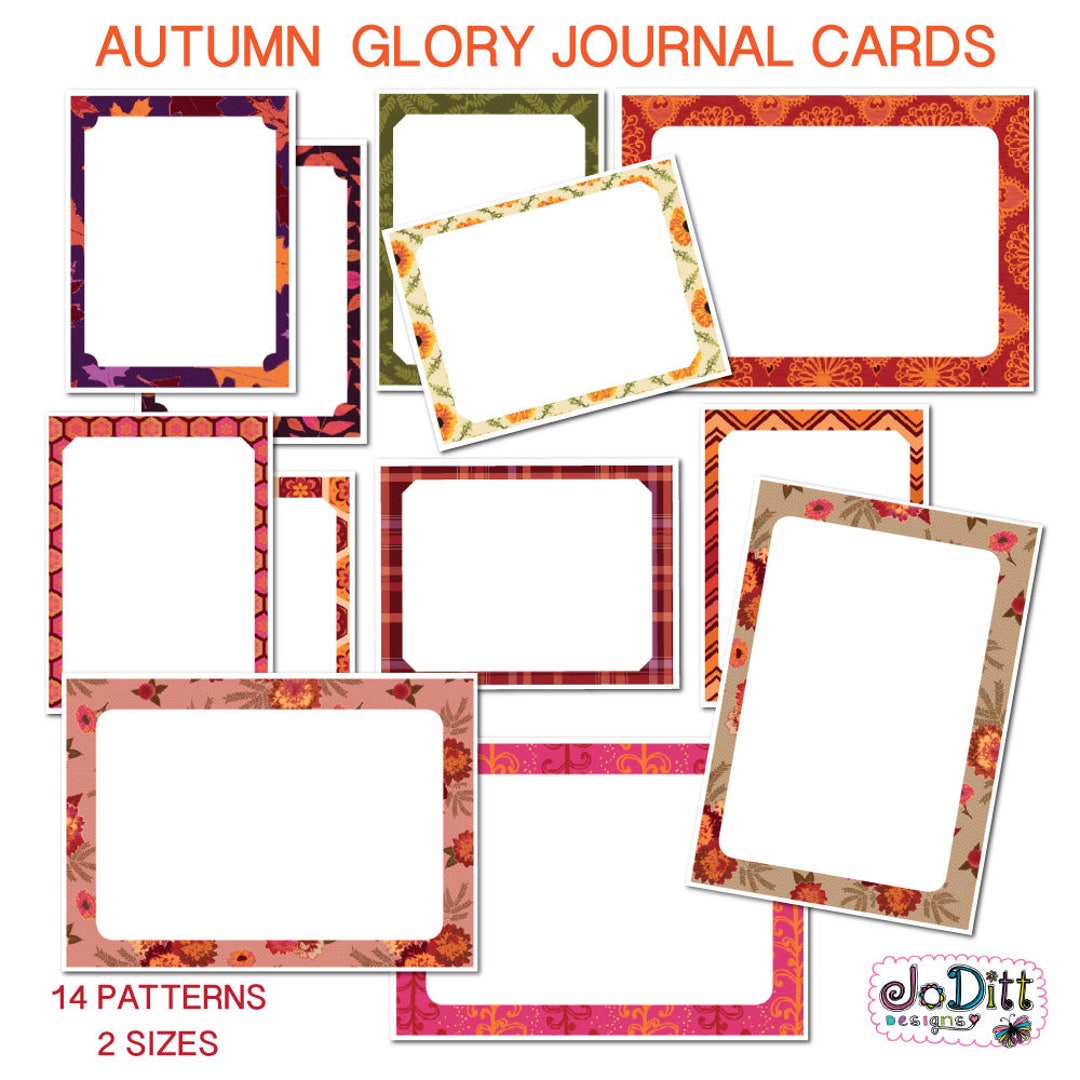 Autumn/fall Printable Journal Cards for Digital Scrapbooking, Bible ...