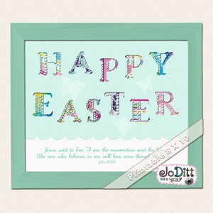 Easter Printable Wall Art - Bible Verse Printable - Easter Sign - Easter Clipart - Easter Wall Art - Easter Decor - Christian Easter Cards