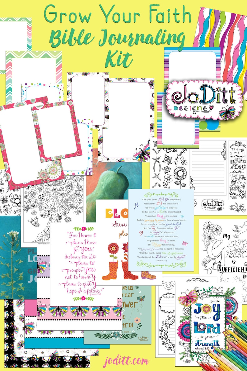 Bible Journaling Kit Bible Verse Printable Templates Journal Cards ...