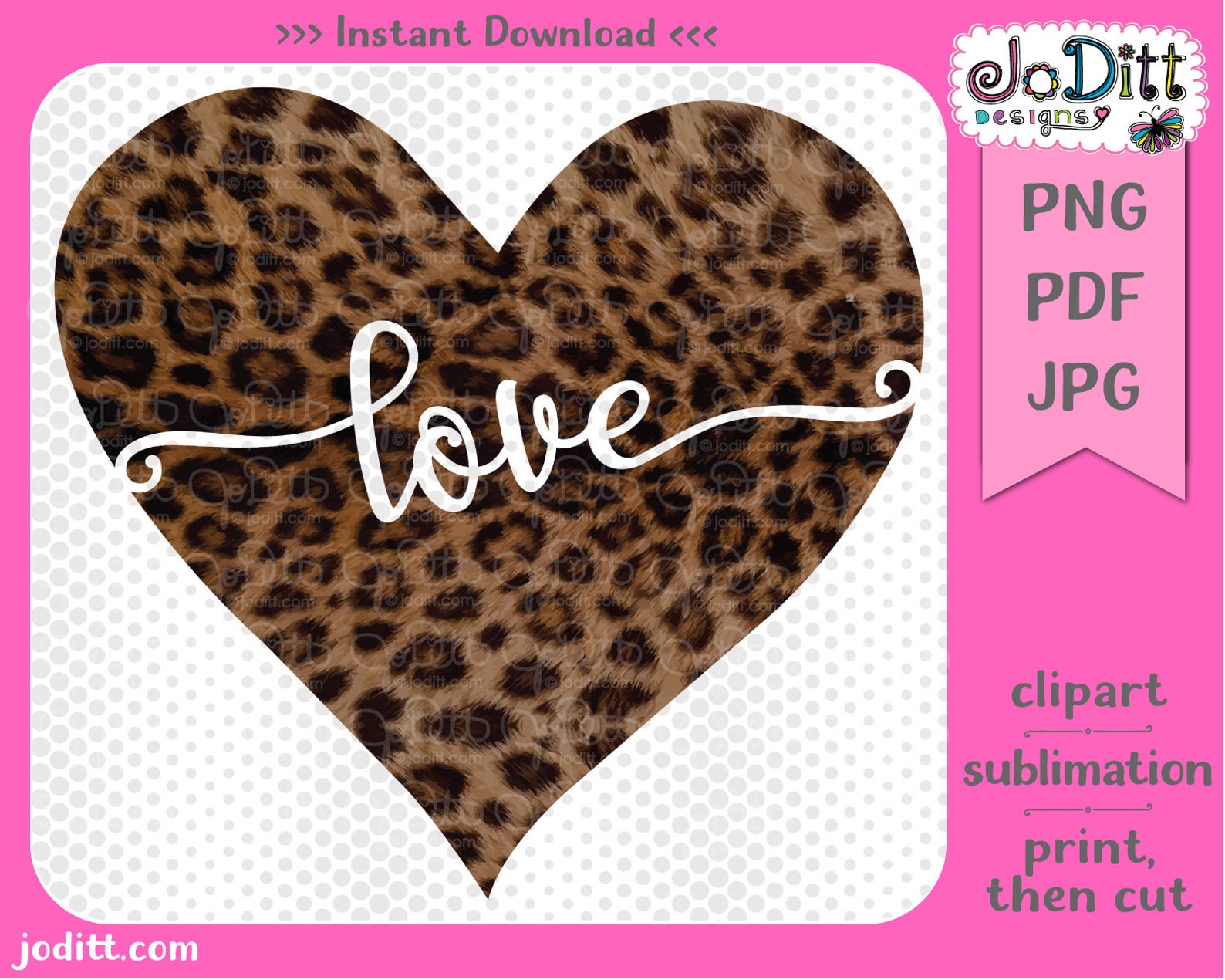 Leopard Heart PNG Leopard Print Clipart Heart PNG Heart - Etsy