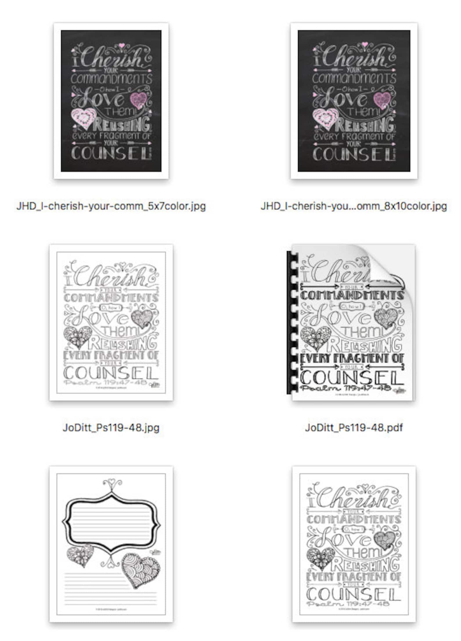 Bible Journaling Kit/ Bible Journaling Printable/ Psalms - Etsy