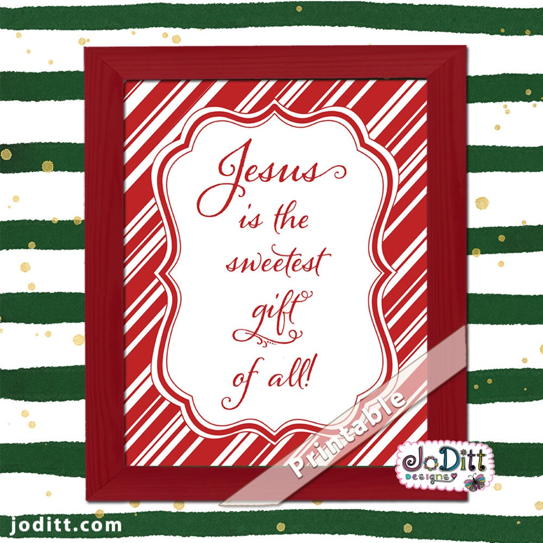 Christian Christmas Decor - Jesus is the Sweetest Gift - Christmas ...
