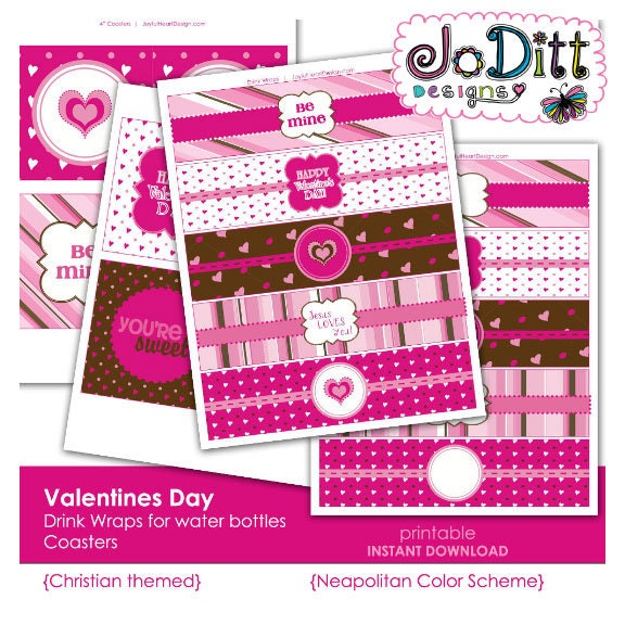 23 Valentine's Day Printable Bottle Labels for Festive Fun 3 Valentines Day Printable Water Bottle Labels - Valentine Party…