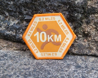 10km 6.2 miles running sew on badge