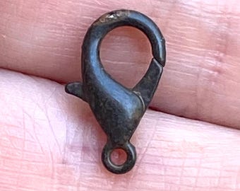 Lobster claw clasp rusty brown component jewelry supplies 16mm 4 pcs