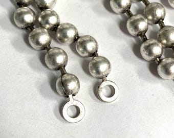 18.5” brass ball chain necklace 6mm beads antique silver diy chain designer quality high end