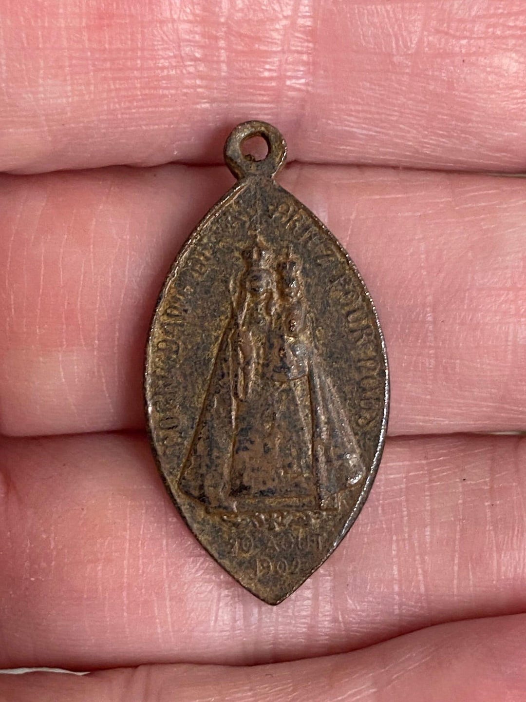 St Mary of Val Notre Dame Pewter Pendant Catholic Medal Religious ...