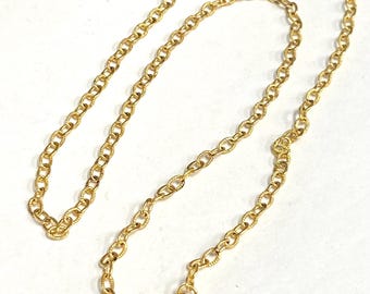 18” textured cable chain component necklace chains toggle clasp layering necklace gold plated (n2)