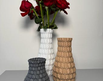 Flower Vase / Diamond Pattern Vase / Honeycomb Pattern Vase
