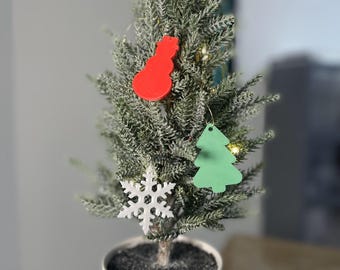 Christmas Ornament Set / Christmas Tree Ornament / Snowflake Christmas Ornament / Snowman Christmas Ornament