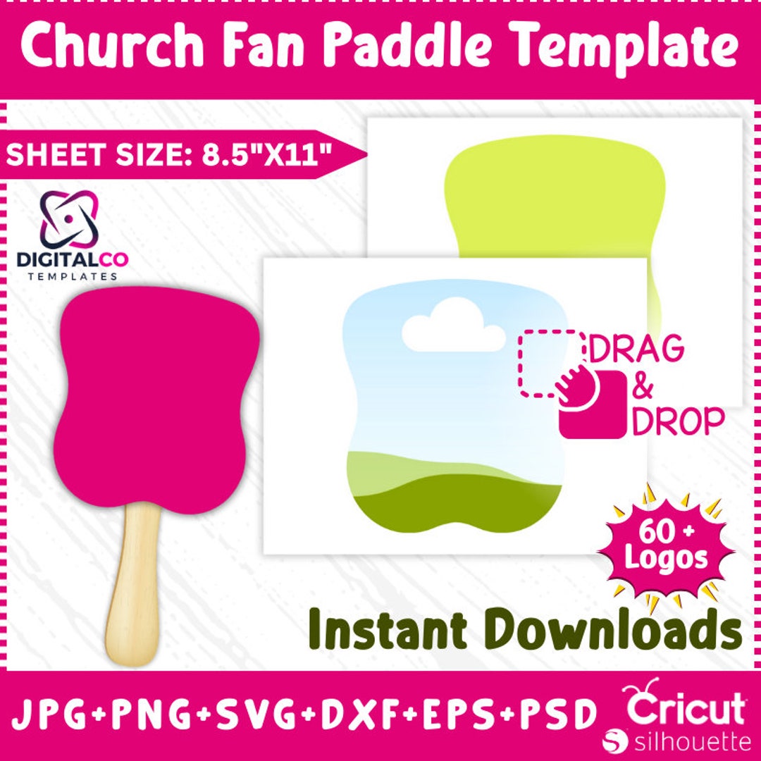 Church Fan Template, Custom Paddle Fan, Paddle Fan Template, Blank Fan Church Fan Template, Custom Paddle Fan, Paddle Fan Template, Blank Fan