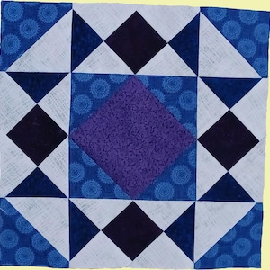 Sparkler 12" Quilt Block Pattern, Patchwork Design (PDF)