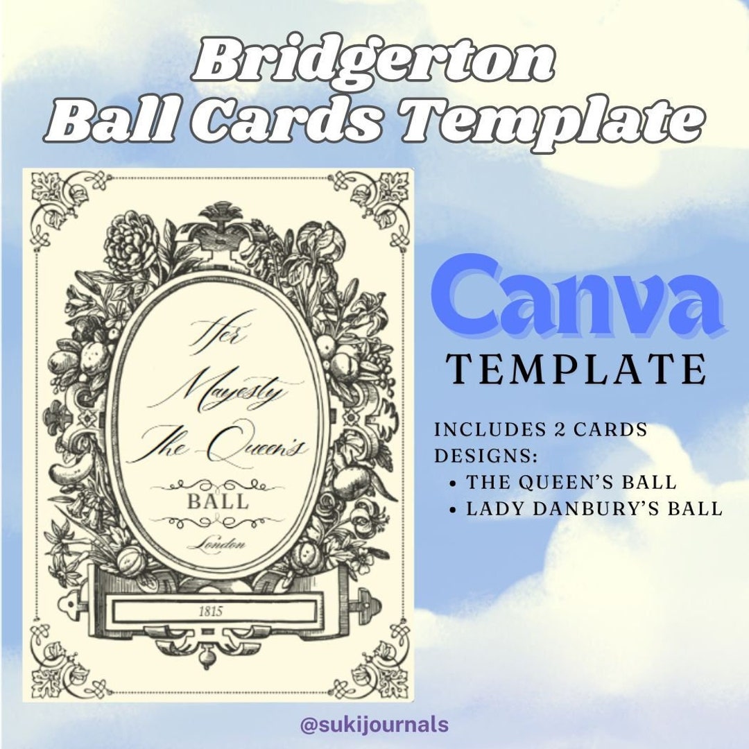 Bridgerton Ball Card Template: Queen #39 s Lady Danbury #39 s Ball (canva
