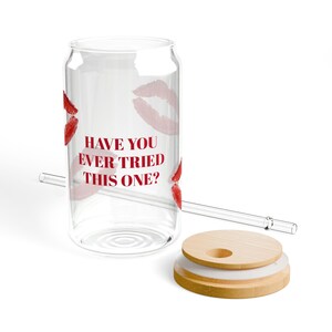 Sabrina Carpenter Sipper Glass: Kiss Lip Print Fan Merch afbeelding 6