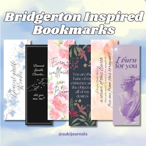 Bridgerton Inspired Bookmarks, Bridgerton Quotes, Gifts for Bookworms & Readers, Book Lovers Accessories, Gift for Readers, Cute Designs
