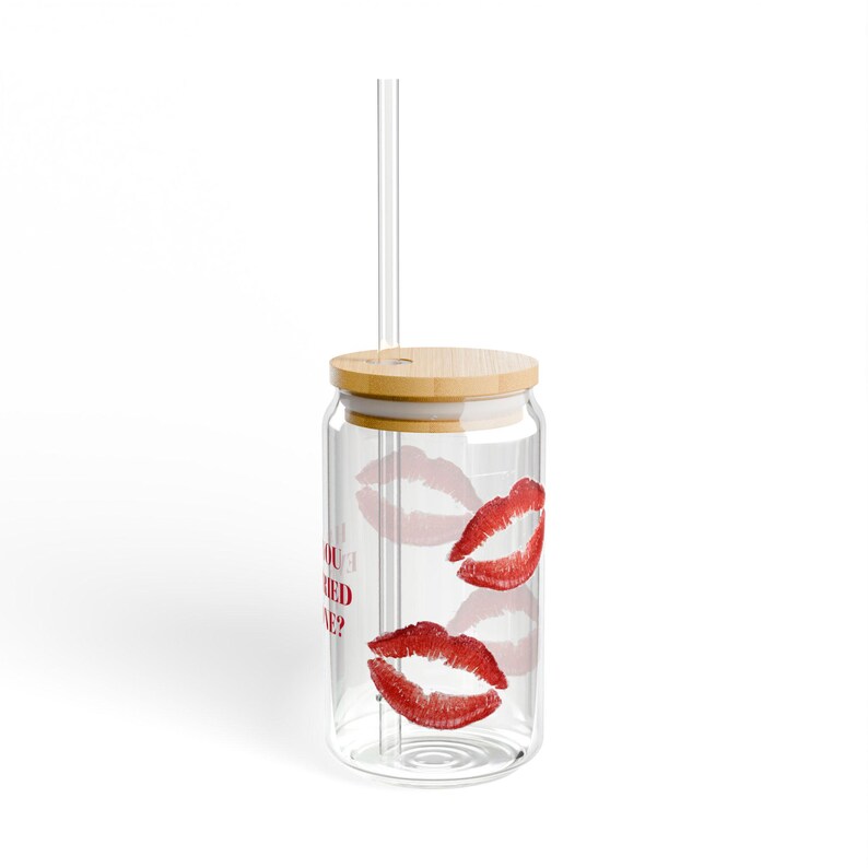 Sabrina Carpenter Sipper Glass: Kiss Lip Print Fan Merch afbeelding 5