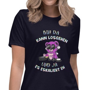 Women&#39;s T-Shirt Party Festival it escalates eh Teddy Bear