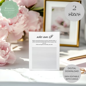 Who Am I Bridal Shower game - MIND1